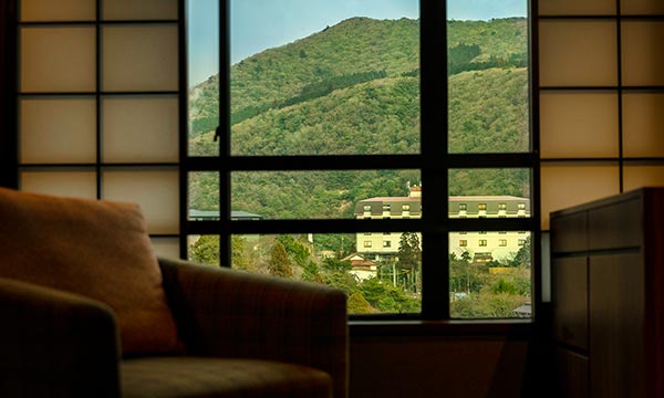 Overlooking the Hot spring town of Unzen